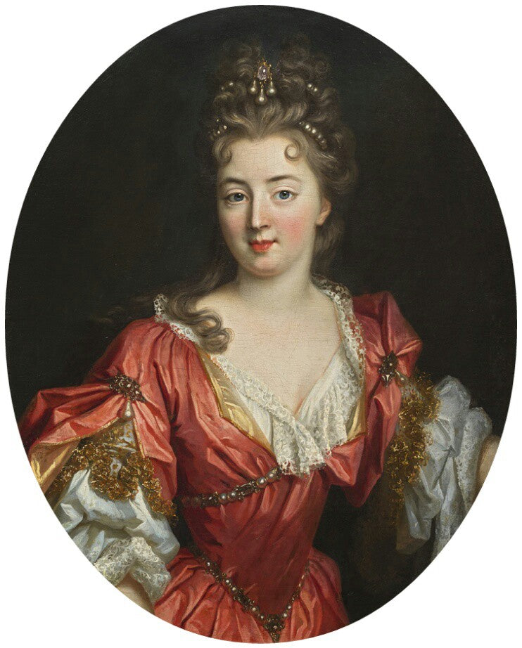 Portrait presume de la Comtesse de Balleroy, vintage artwork by Nicolas de Largillière, 12x8" (A4) Poster