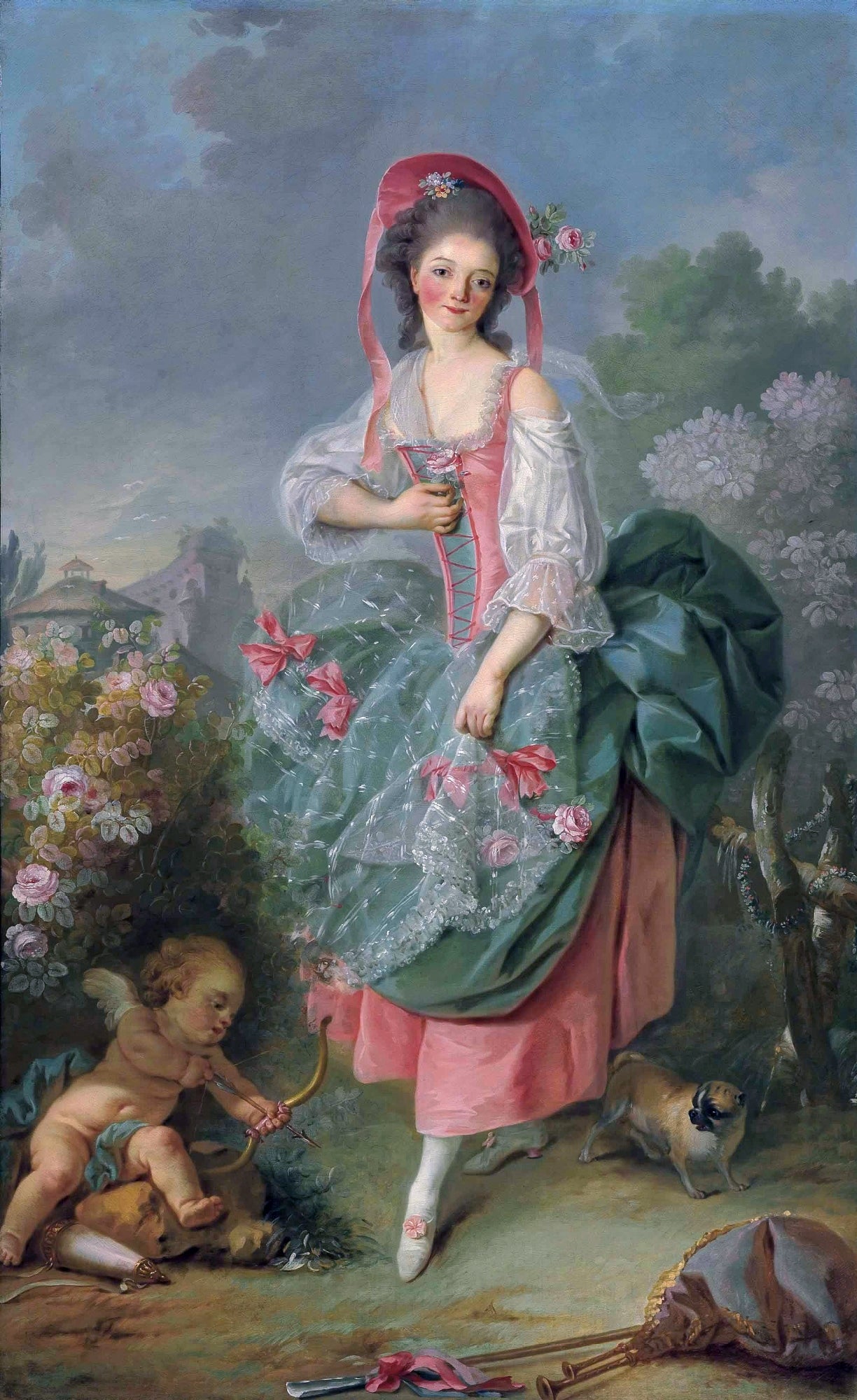 Mademoiselle Guimard as Terpsichore, vintage artwork by Jacques-Louis David, 12x8" (A4) Poster