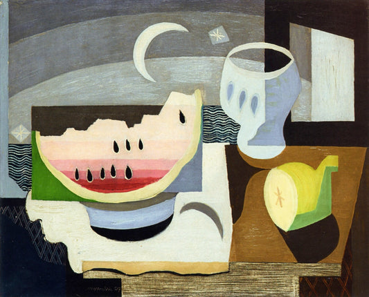 A Slice of Watermelon, vintage artwork by Louis Marcoussis, 12x8" (A4) Poster