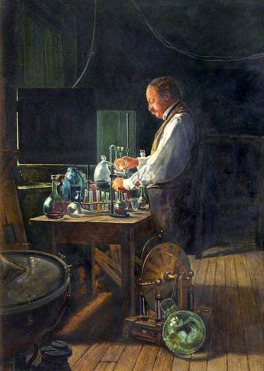 John William Strutt, 3rd Baron Rayleigh, Fellow, Experimental and Mathematical Physicist, vintage artwork by Philip Edward Burne-Jones, 12x8" (A4) Poster