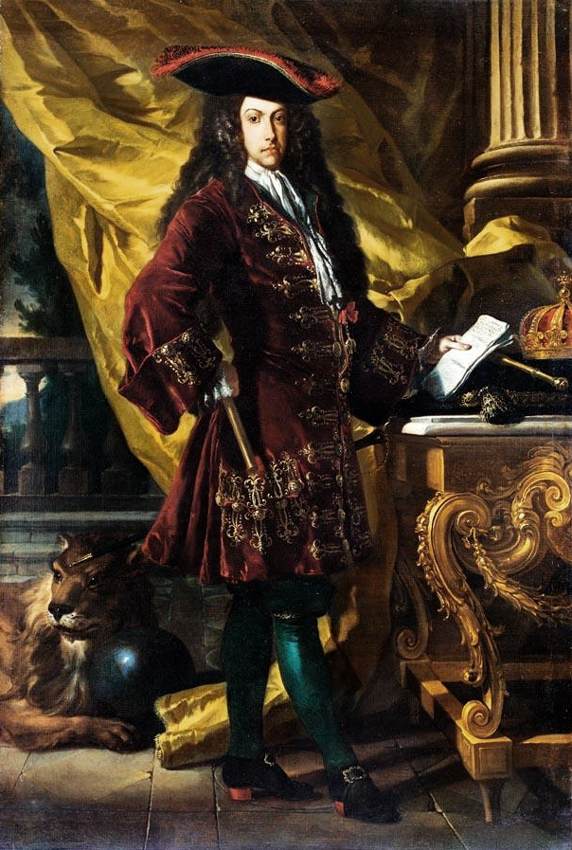 Charles III of Habsburg, vintage artwork by Francesco Solimena, 12x8" (A4) Poster