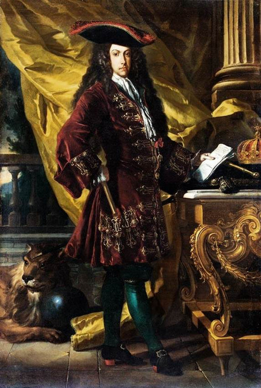 Charles III of Habsburg, vintage artwork by Francesco Solimena, 12x8" (A4) Poster