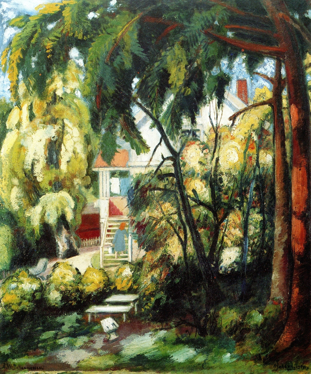 Close to Asker, vintage artwork by Aksel Waldemar Johannessen, 12x8" (A4) Poster
