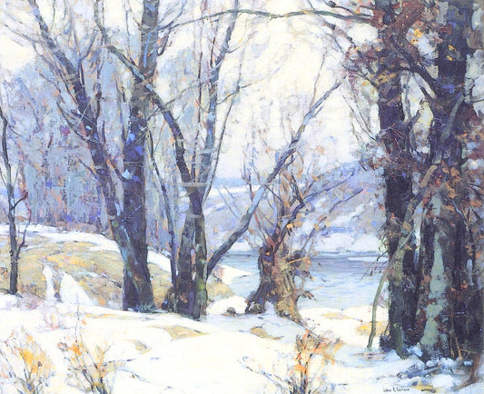 Winter Willows, vintage artwork by John F. Carlson, 12x8" (A4) Poster