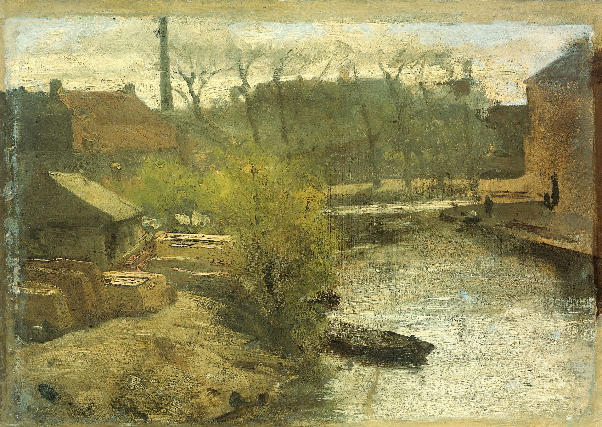 The Noord-West-Buitensingel in The Hague, vintage artwork by Matthijs Maris, 12x8" (A4) Poster