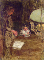 The Baby's Dinner with a Green Lamp by Pierre Bonnard,A3(16x12")Poster