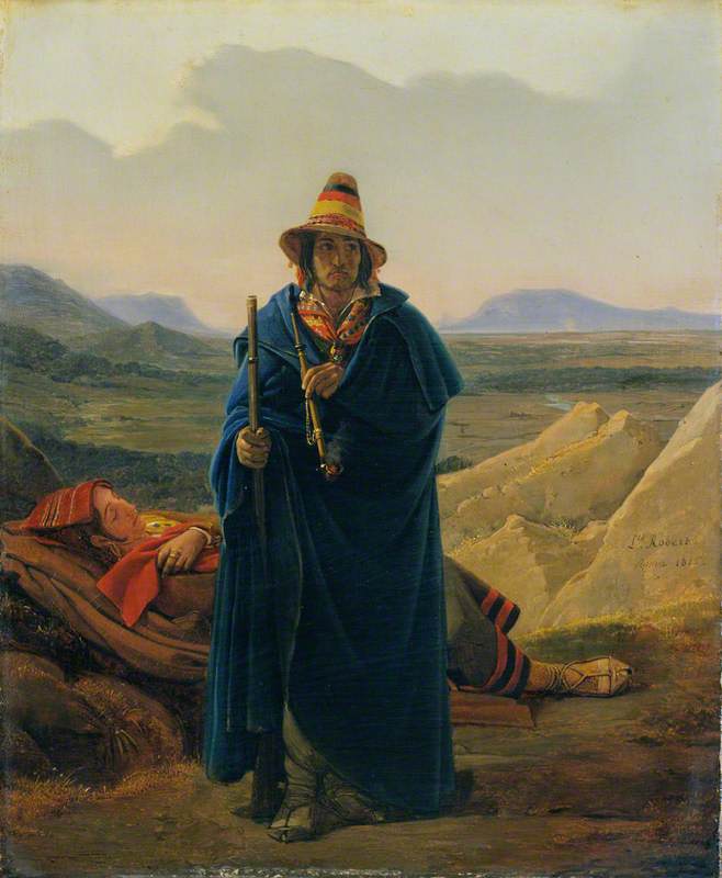 The Brigand on the Watch, vintage artwork by Leopold Robert, A3 (16x12") Poster Print