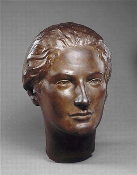 Miss Swainson (bust), vintage artwork by Alphonse Legros, 12x8" (A4) Poster