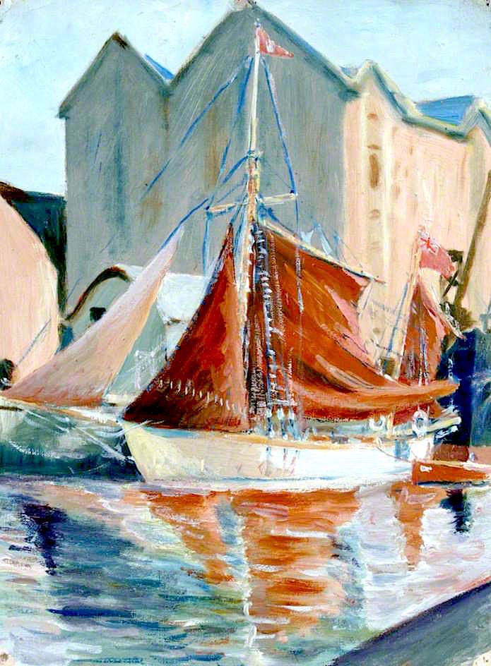 Coastal Vessel, Inner Dock by Arthur Cozens,16x12(A3) Poster