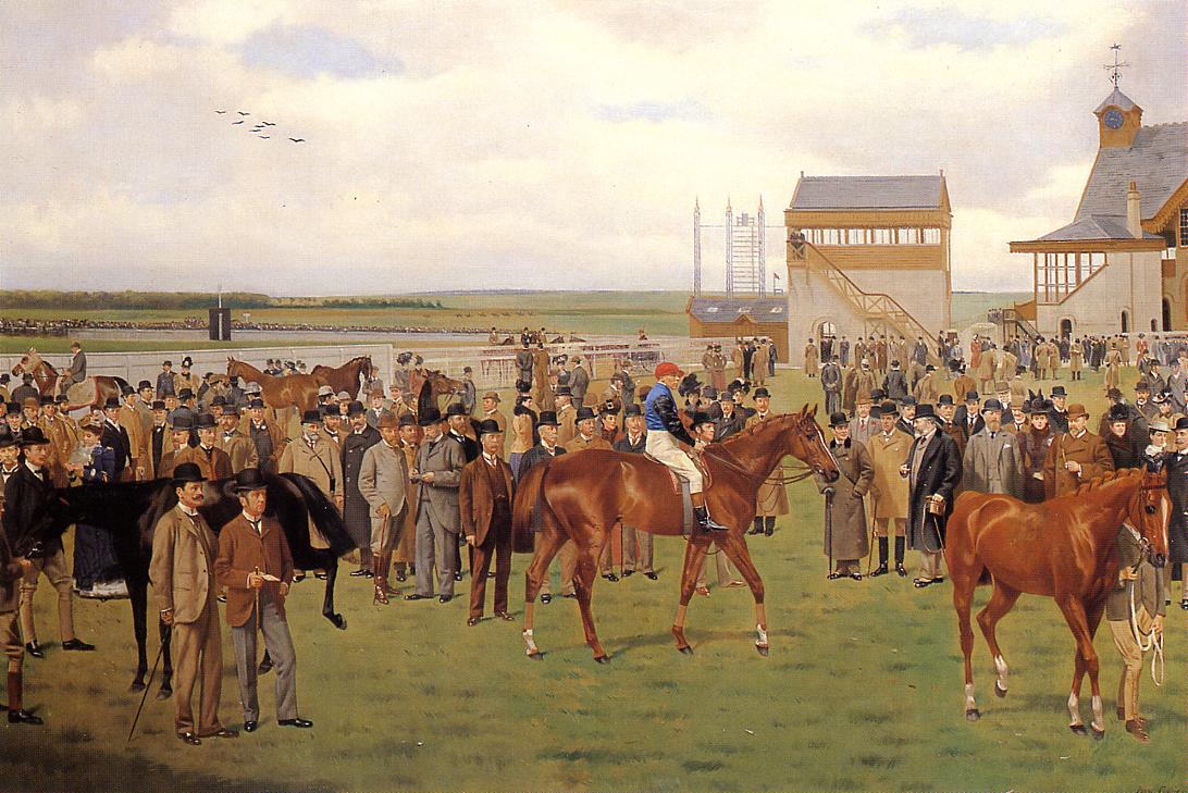 The Rowley Mile Course, the 2,000 Guineas by Isaac J. Cullin,A3(16x12")Poster