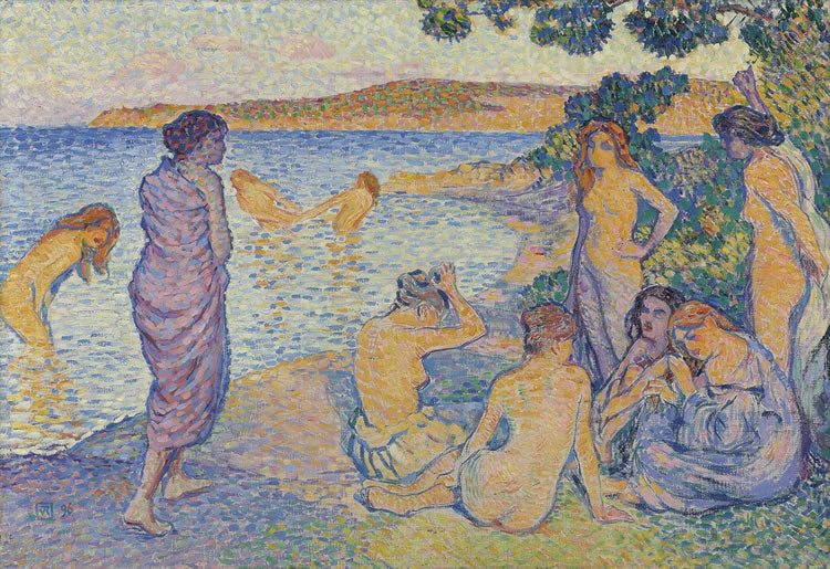The Blazing Hour, study, vintage artwork by Theo van Rysselberghe, 12x8" (A4) Poster