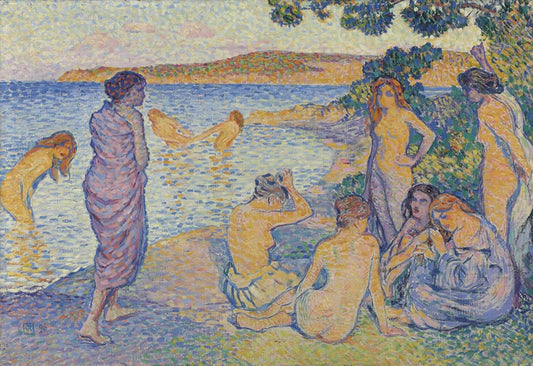 The Blazing Hour, study, vintage artwork by Theo van Rysselberghe, 12x8" (A4) Poster