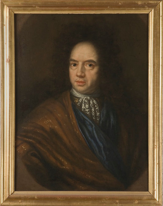 Portrait of Anders Nordenhielm, vintage artwork by David Klocker Ehrenstrahl, 12x8" (A4) Poster