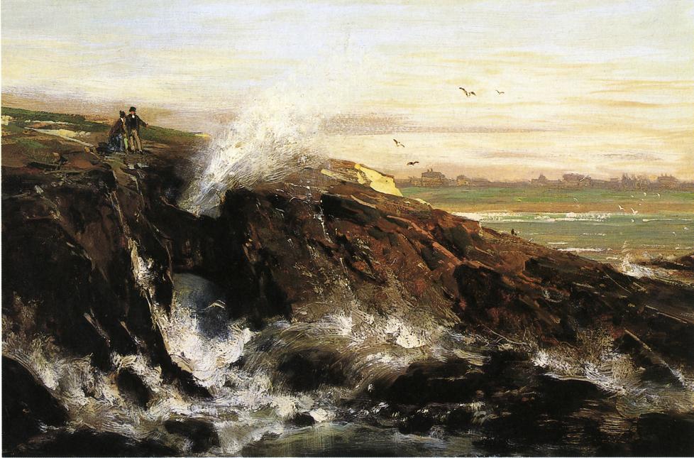 Land's end, vintage artwork by Thomas Hill, 12x8" (A4) Poster