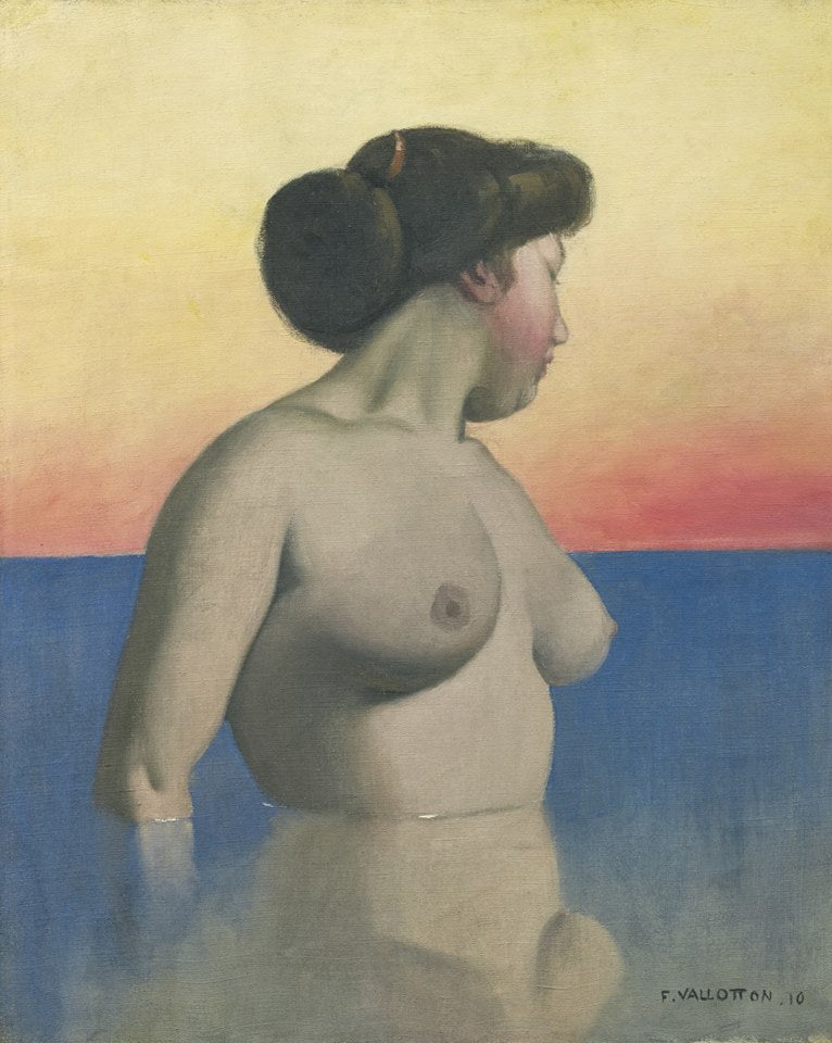 Baigneuse, vintage artwork by Felix Vallotton, 12x8" (A4) Poster