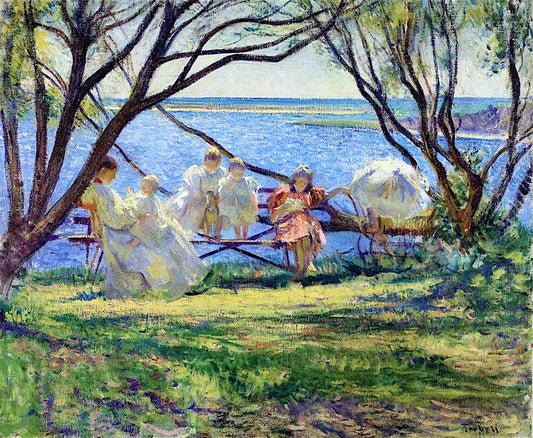 My Family at Cotuit, vintage artwork by Edmund Tarbell, 12x8" (A4) Poster
