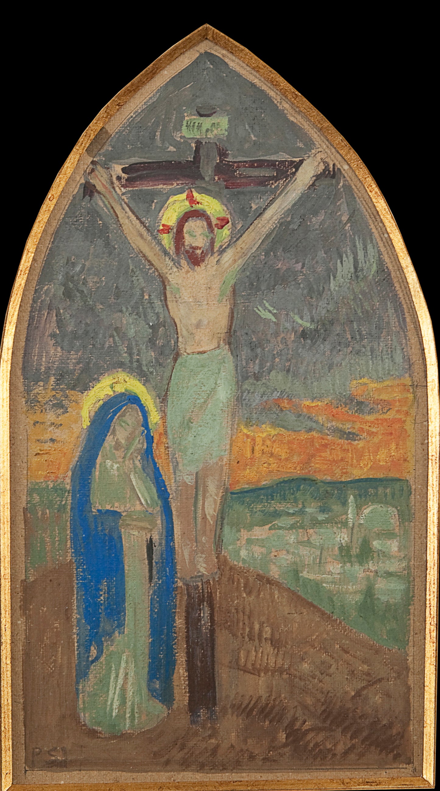 Christ on Cross, vintage artwork by Paul Serusier, 12x8" (A4) Poster