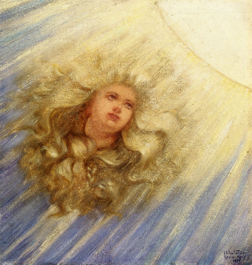 Soul of the Sunflower, vintage artwork by Elihu Vedder, 12x8" (A4) Poster
