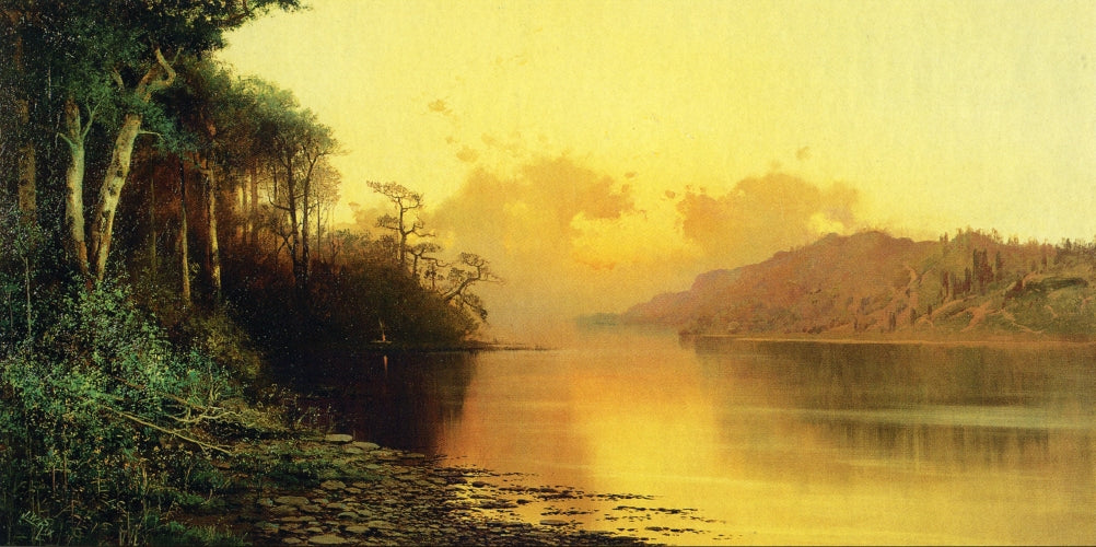 Sacramento River at Sunset, vintage artwork by Julian Walbridge Rix, 12x8" (A4) Poster