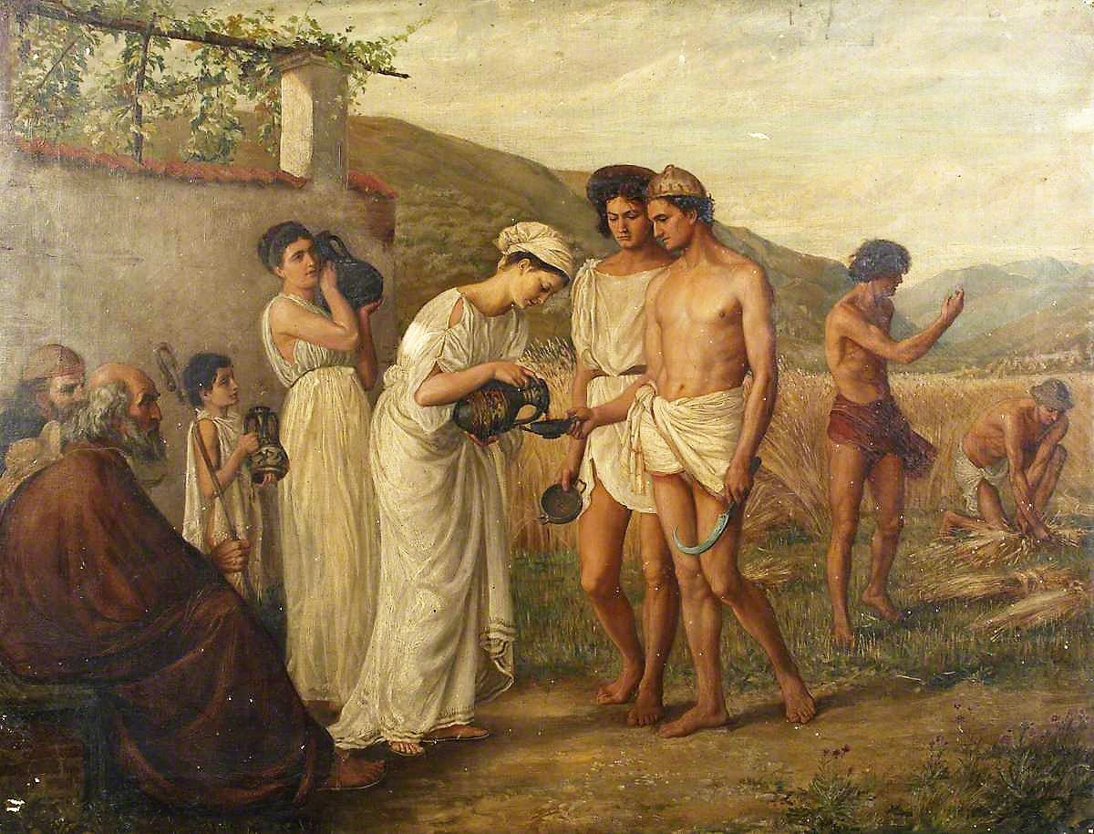 Refreshing the Reapers, vintage artwork by George Howard, 9th Earl of Carlisle, 12x8" (A4) Poster