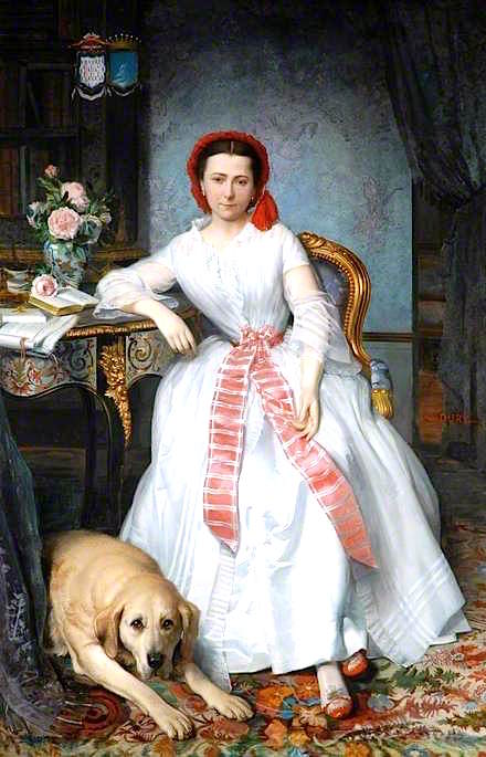 Josephine Bowes, Countess of Montalbo, vintage artwork by Antoine Dury, A3 (16x12") Poster Print