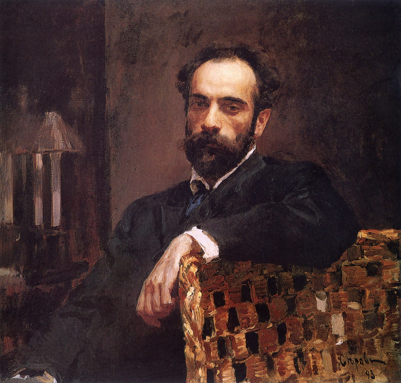 Portrait of Isaac Ilyich Levitan by Valentin Serov,A3(16x12")Poster