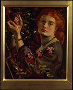 Hanging the Mistletoe, vintage artwork by Dante Gabriel Rossetti, 12x8" (A4) Poster