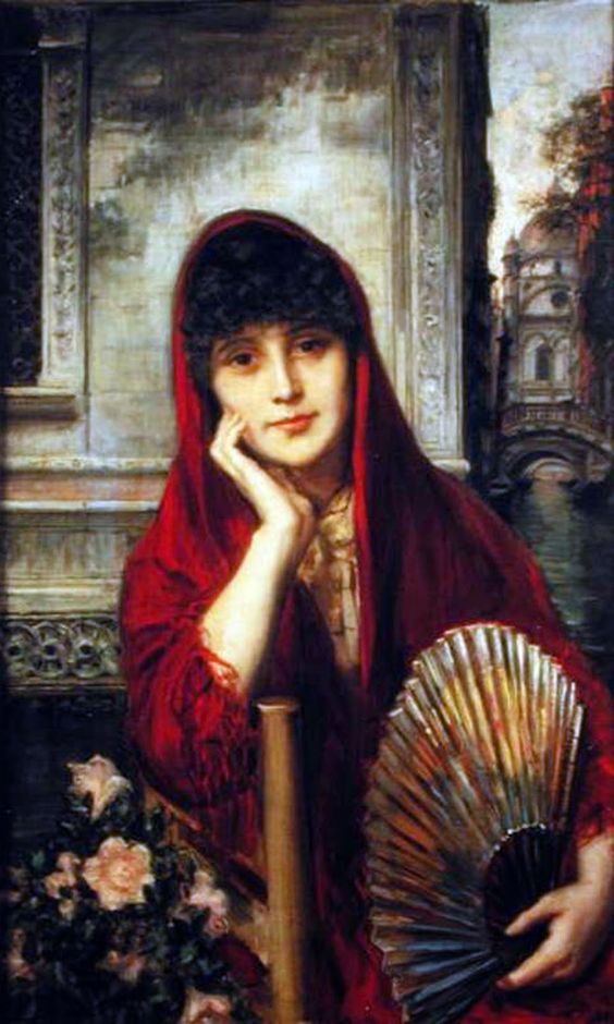 Venetian beauty by Ricardo de Madrazo y Garreta,A3(16x12")Poster