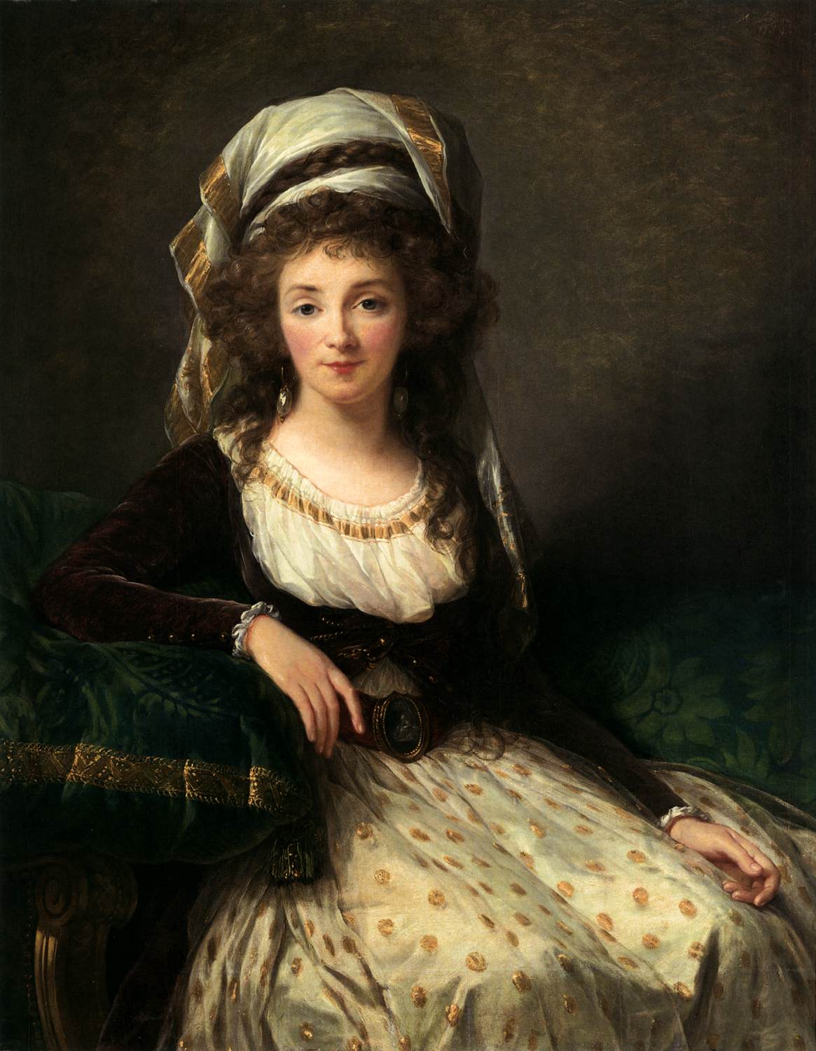 Madame d'Aguesseau de Fresnes, vintage artwork by Élisabeth Vigee-Lebrun, 12x8" (A4) Poster