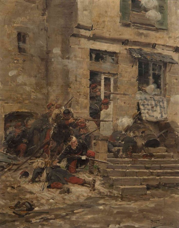 The ambush, vintage artwork by Paul-Louis-Narcisse Grolleron, 12x8" (A4) Poster