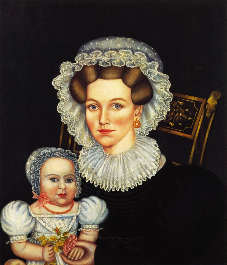 Gracie Beardsley Jefferson Jackman and Her Daughter, vintage artwork by Noah North, A3 (16x12") Poster Print