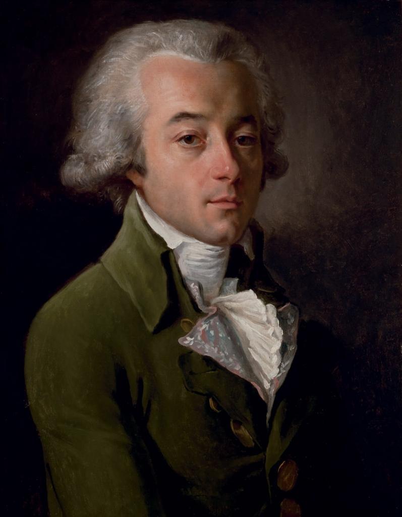 Portrait of Monsieur de la Motte, vintage artwork by François-Xavier Fabre, 12x8" (A4) Poster