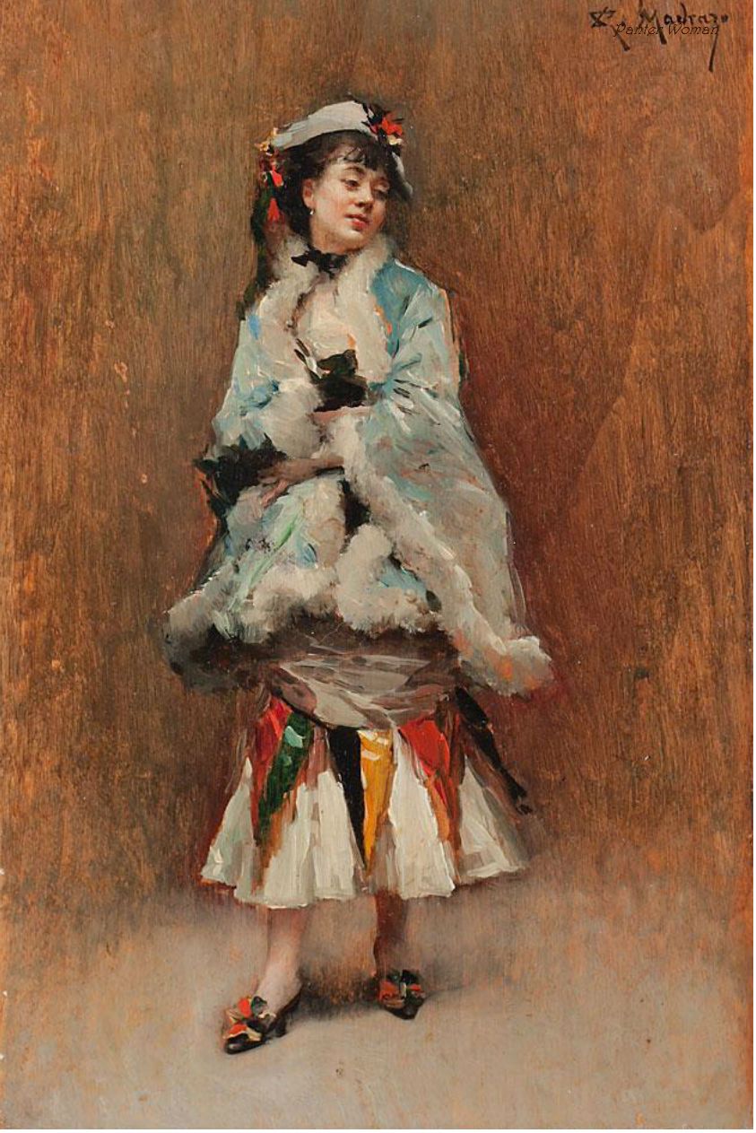 Aline Mason, vintage artwork by Raimundo de Madrazo y Garreta, 12x8" (A4) Poster