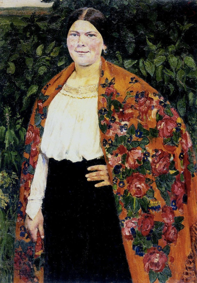Portrait of Nastya Malikova by Sergei Malyutin,A3(16x12")Poster
