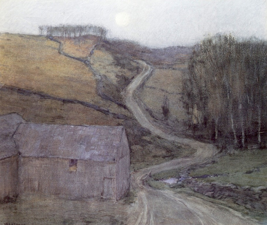 Country Road near Solebury, vintage artwork by William Langson Lathrop, 12x8" (A4) Poster