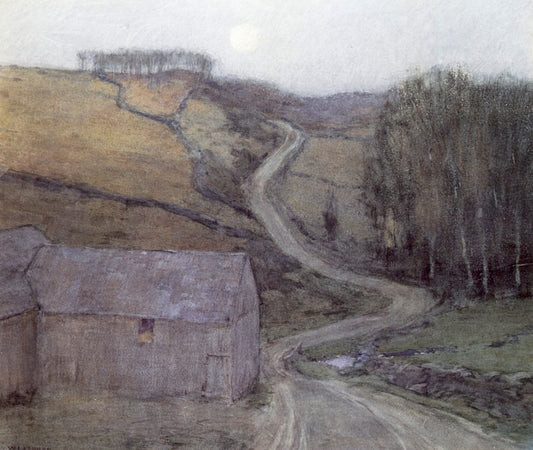 Country Road near Solebury, vintage artwork by William Langson Lathrop, 12x8" (A4) Poster