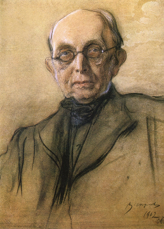 Portrait of Konstantin Petrovich Pobedonostsev, vintage artwork by Valentin Serov, 12x8" (A4) Poster