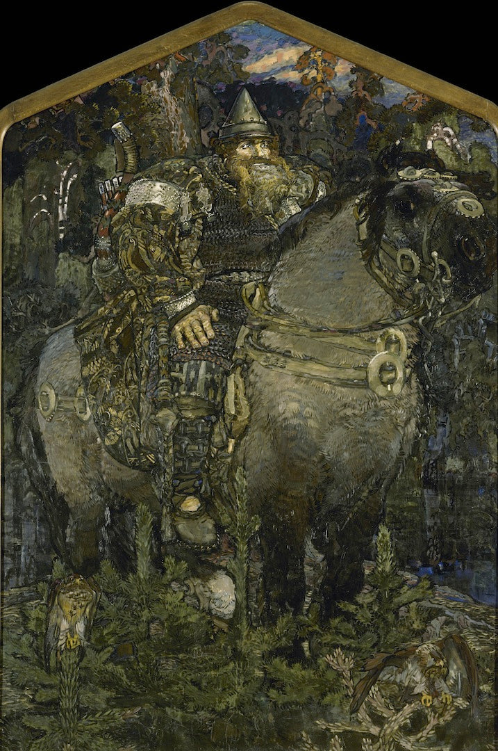 The Knight, vintage artwork by Mikhail Vrubel, 12x8" (A4) Poster