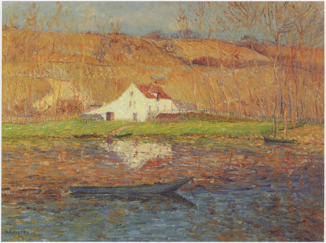 by  the Loing River, vintage artwork by Gustave Loiseau, 12x8" (A4) Poster