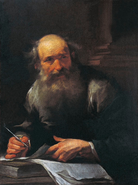 Saint Mark the Evangelist, vintage artwork by Gioacchino Assereto, 12x8" (A4) Poster