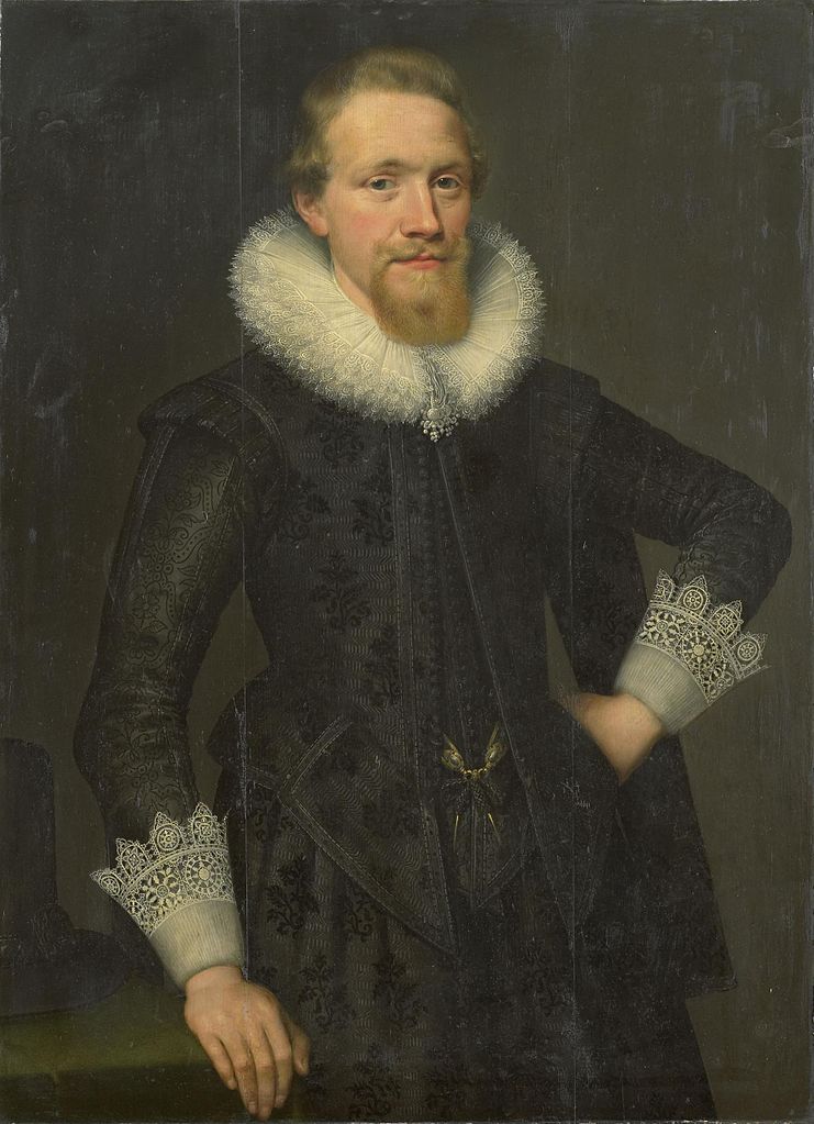 Portrait of Jacob Pergens, vintage artwork by Salomon Mesdach, 12x8" (A4) Poster