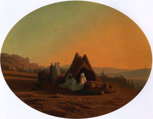 An Arab Encampment, vintage artwork by Charles Theodore Frère, A3 (16x12") Poster Print