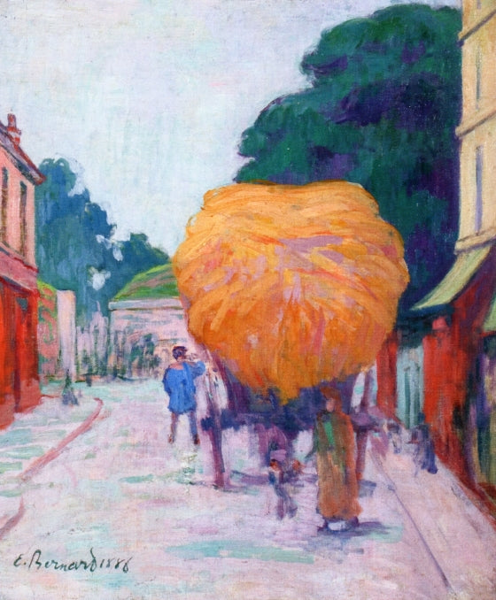 The Entrance to Asnieres, the Haywagon by Emile Bernard,A3(16x12")Poster