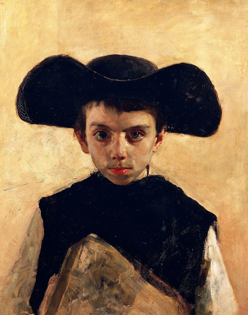 Little Priest by Antonio Mancini,A3(16x12")Poster