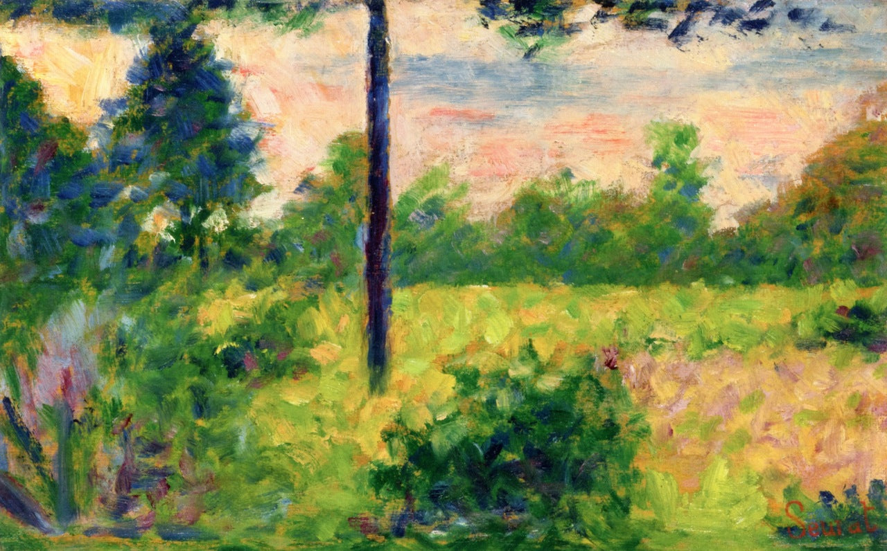 A Barbizon, vintage artwork by Georges Seurat, 12x8" (A4) Poster