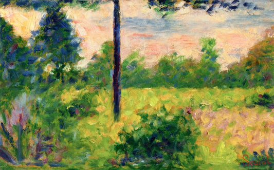 A Barbizon, vintage artwork by Georges Seurat, 12x8" (A4) Poster