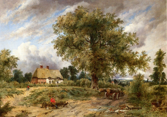 View near Dedham, vintage artwork by Frederick Waters Watts, A3 (16x12") Poster Print