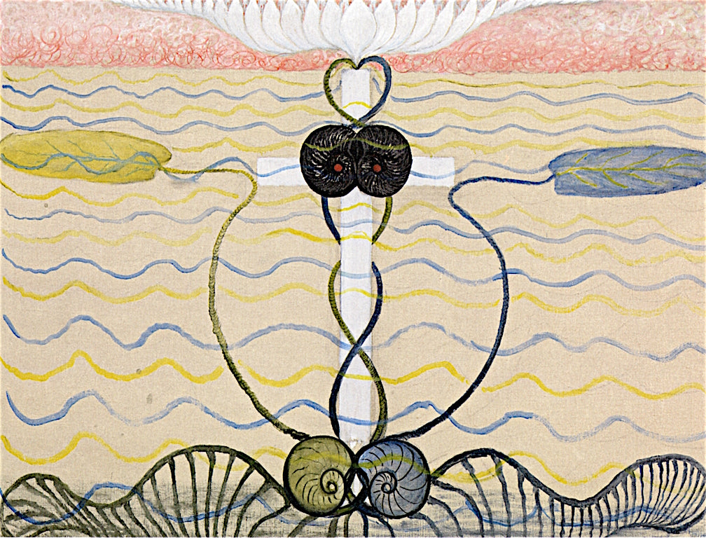 Evolution, No. 06, Group VI, vintage artwork by Hilma af Klint, 12x8" (A4) Poster