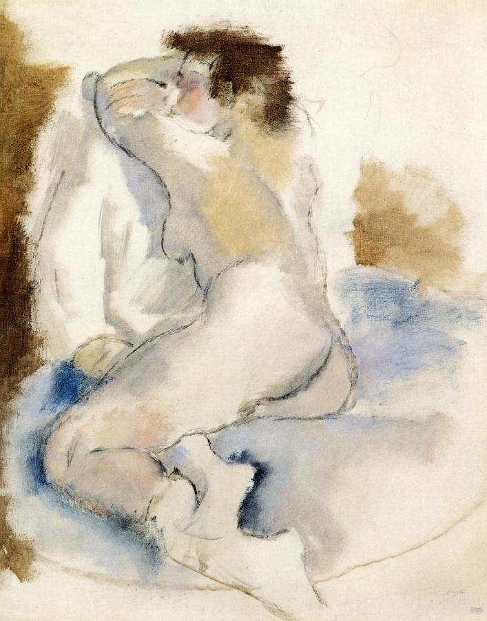 Germaine, vintage artwork by Jules Pascin, 12x8" (A4) Poster