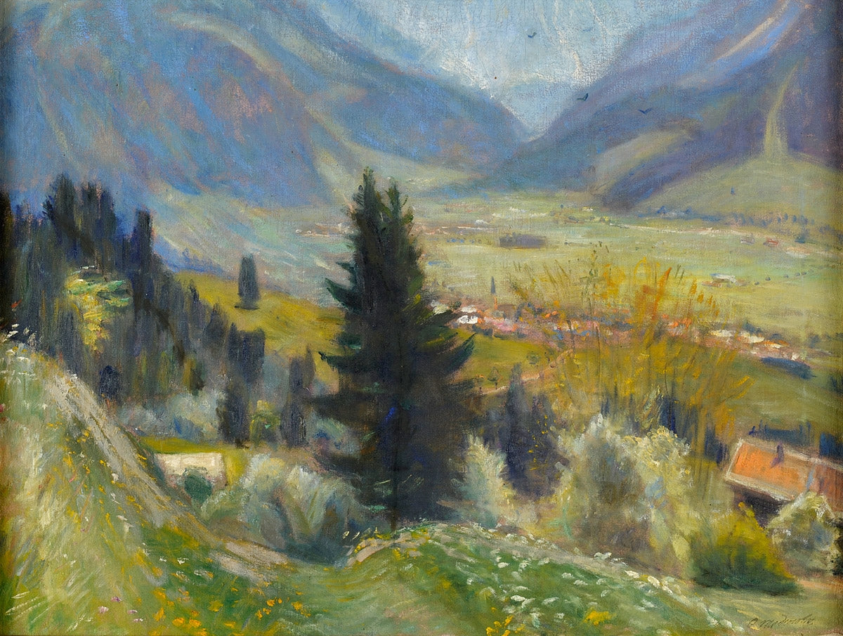 View of Gailenberg by Otto Modersohn,A3(16x12")Poster